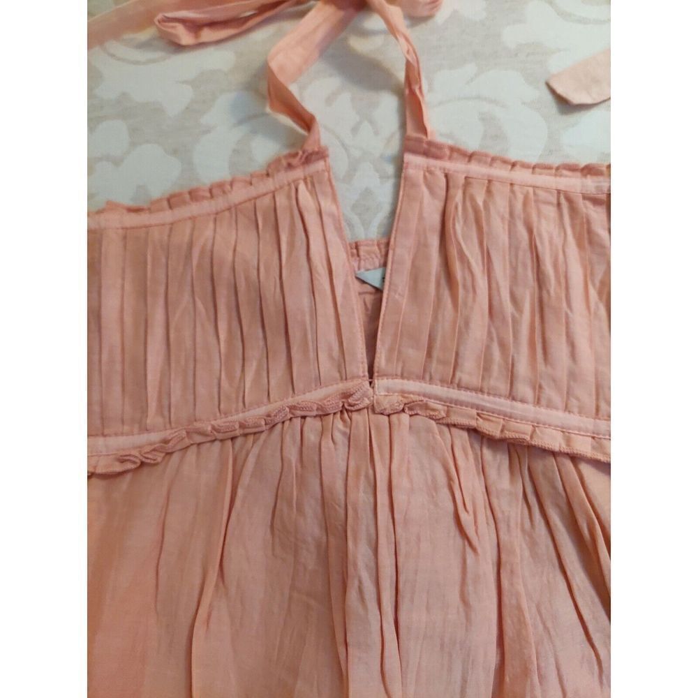 NWT St Roche Dream Maxi Halter Dress Pink Black Cotton/Silk Hand Dyed Sz 2 $485 - Picture 5 of 13